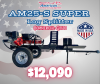 American CLS Commercial Log Splitter- AM25-S SUPER w/ Log Lifter